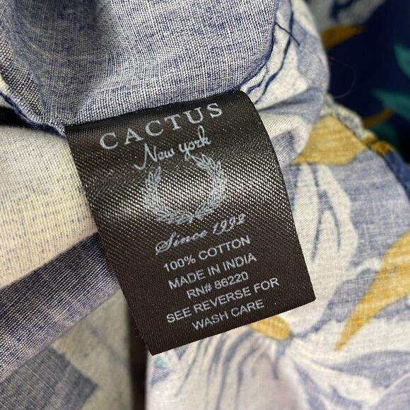 Cactus Man Ricky Singh Blue Hawaiian Shirt Short Sleeve Camp‎ Button Up Size S - Picture 9 of 10